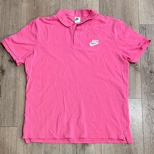 Nike Men's Vibrant Pink Polo Shirt